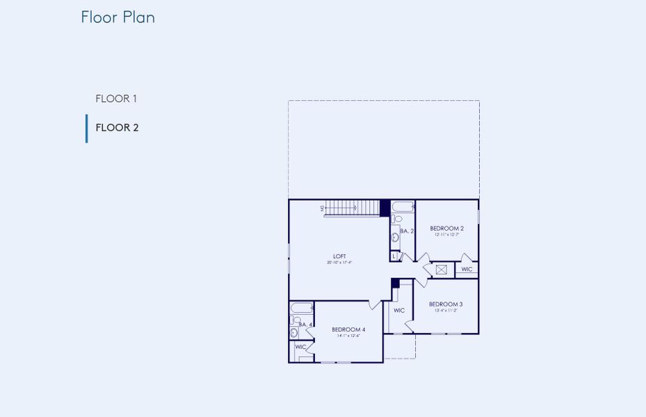 2D floor plan layout of this home in Evergreen, Thonotosassa, FL (Image 3).