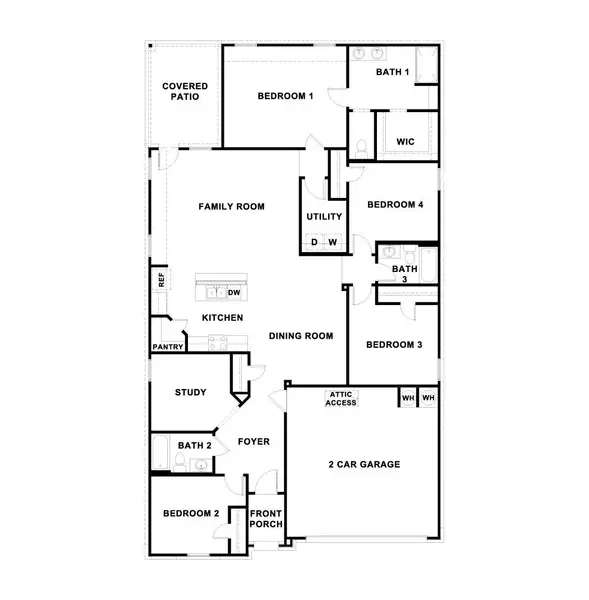 2D floor plan layout of this home in Thunder Rock, Marble Falls, TX (Image 2). 2D floor plan layout of this home in Thunder Rock, Marble Falls, TX (Image 2).