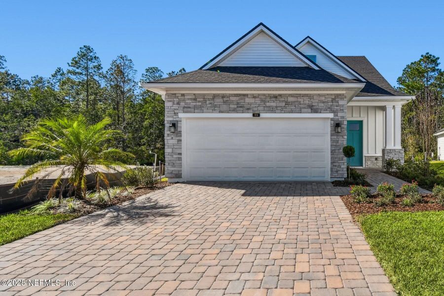 Front exterior of a new home in Seabrook Village 40' Front Entry, Nocatee, FL, highlighting curb appeal (Image 1).
