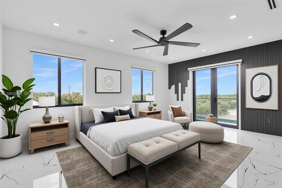 Furnished interior view inside a new home in , Key Largo (Image 20).