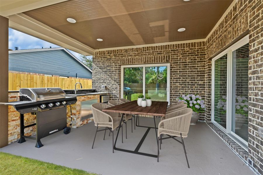 staged picture of the patio