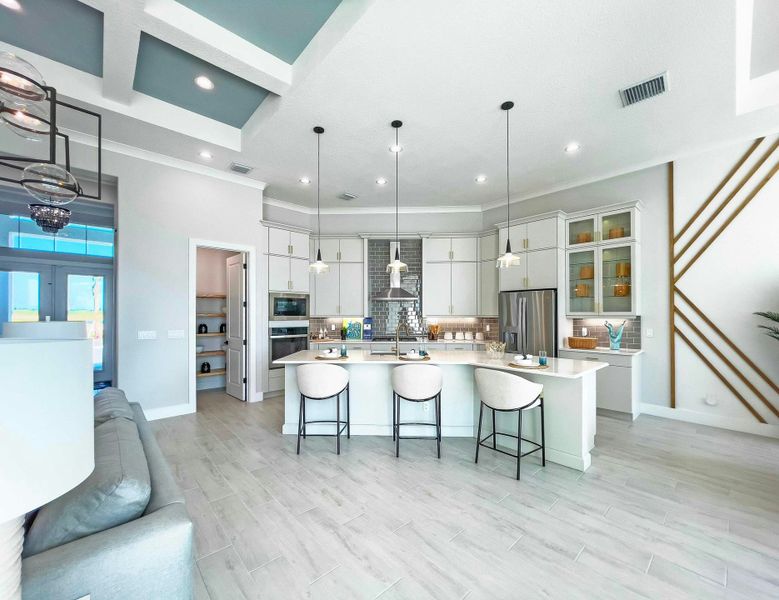 2D floor plan layout for the Sage by GHO Homes in Belterra, Port St. Lucie, FL (Image 23).