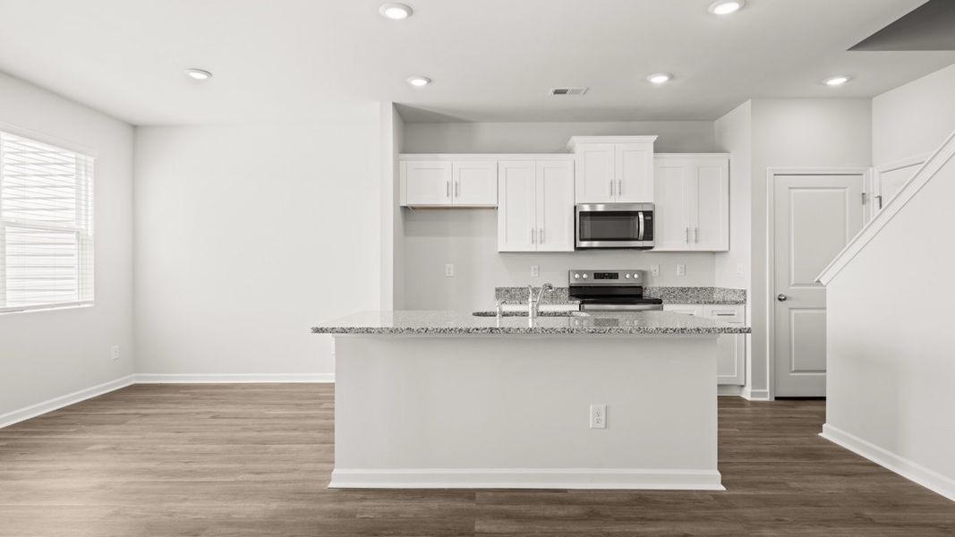 Furnished interior view inside a new home in Rushing Waters Townhomes, North Augusta (Image 6). Furnished interior view inside a new home in Rushing Waters Townhomes, North Augusta (Image 6).