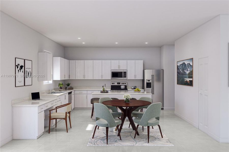 Furnished interior view inside a new home in Acacia Groves, Miami (Image 7). Furnished interior view inside a new home in Acacia Groves, Miami (Image 7).