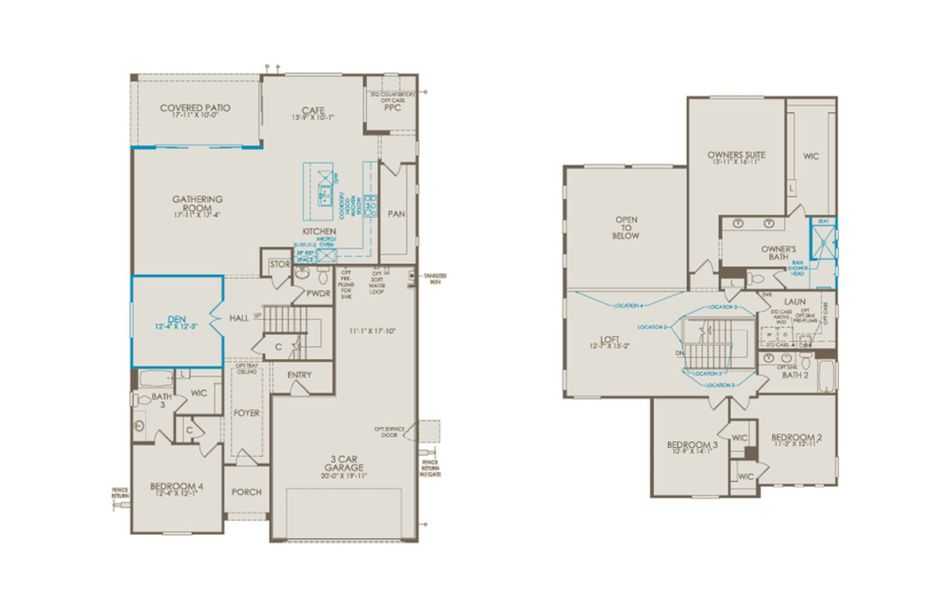 2D floor plan layout of this home in Upper Canyon, Phoenix, AZ (Image 3).