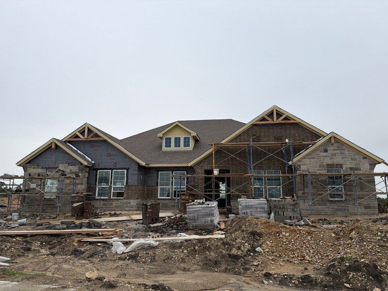 In-progress construction of a new home in Grayson Ridge, Van Alstyne, TX (Image 3).