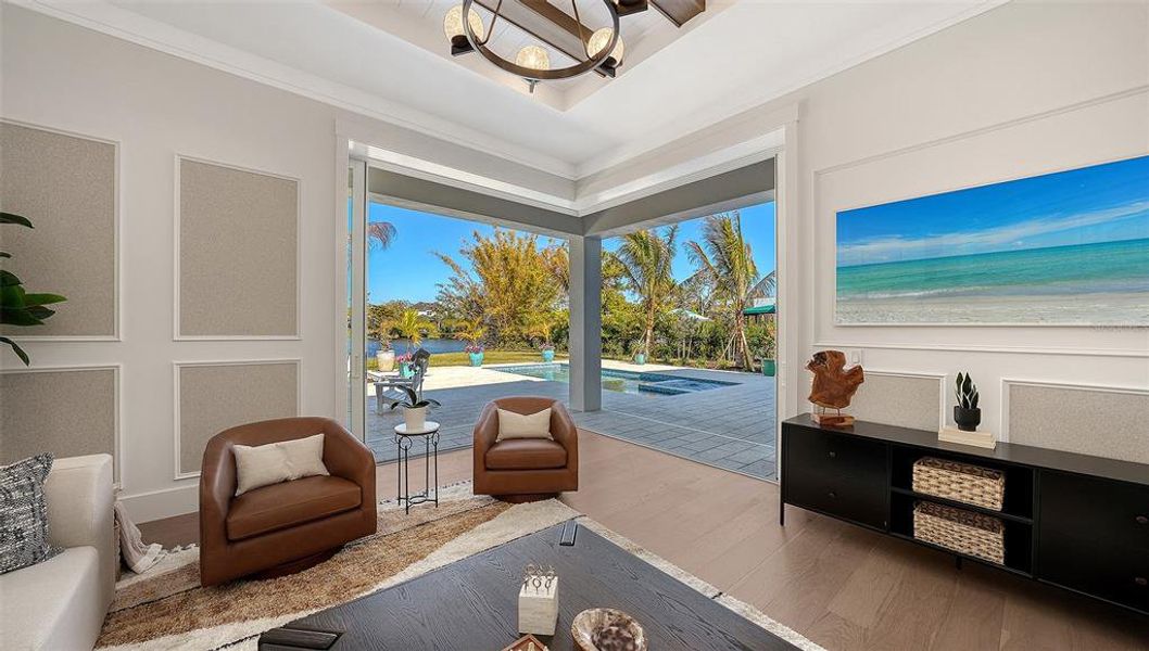 Furnished interior view inside a new home in , Sarasota (Image 40).