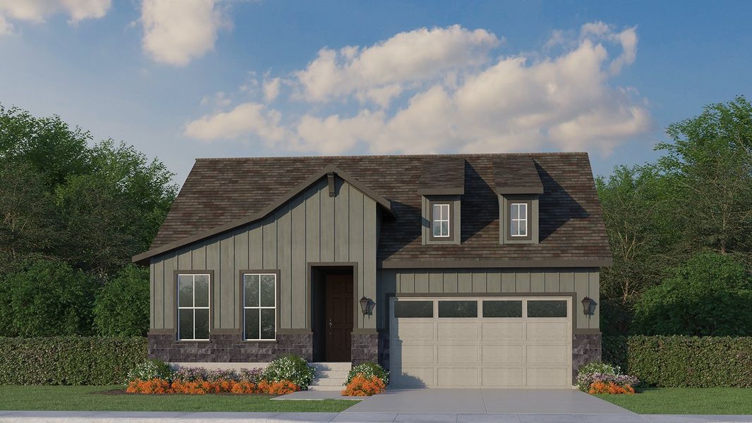 Plan C411 Elevation C with Stone Plan C411 Elevation C with Stone