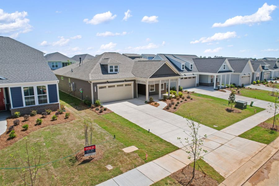 Front exterior of a new home in Carolina Riverside, Belmont, NC, highlighting curb appeal (Image 23).