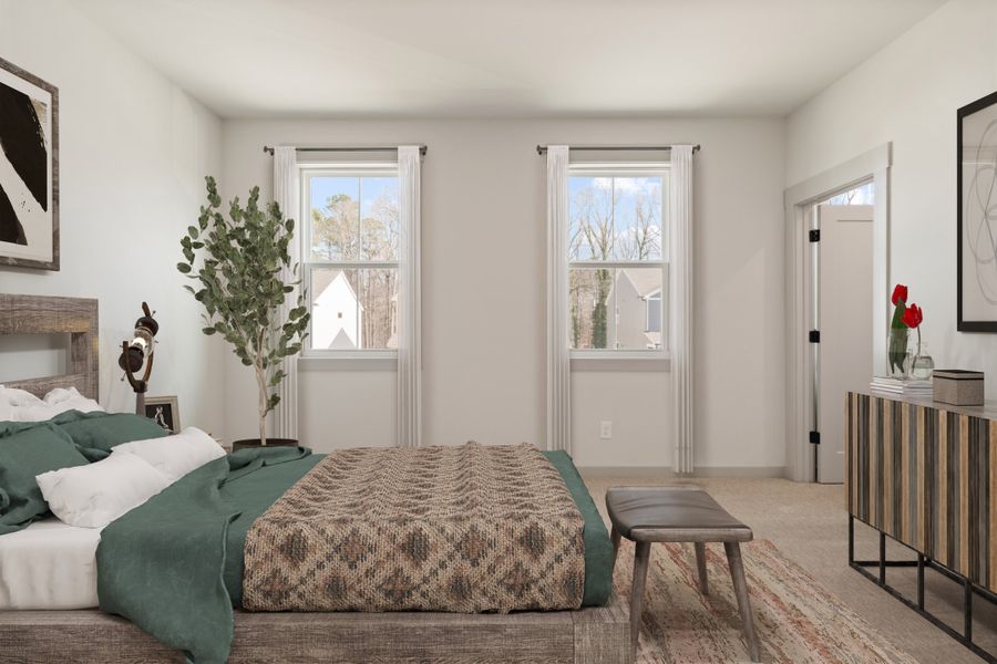 Representative furnished interior of a home built from the Newton II by Beazer Homes in Cambridge at Steels Bridge, Canton (Image 13).