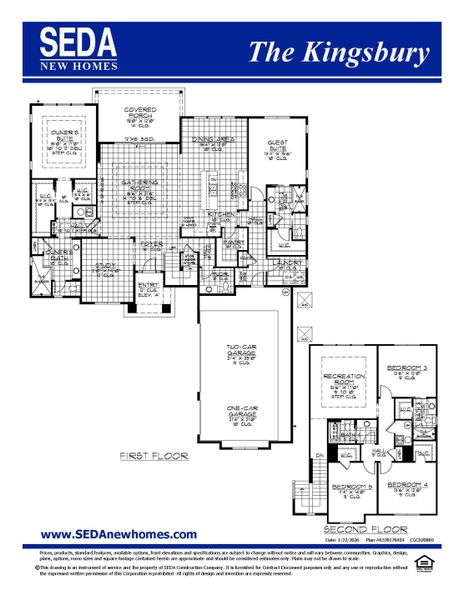 2D floor plan layout for the Kingsbury by SEDA New Homes in Southwind Plantation, St. Augustine, FL (Image 3). 2D floor plan layout for the Kingsbury by SEDA New Homes in Southwind Plantation, St. Augustine, FL (Image 3).
