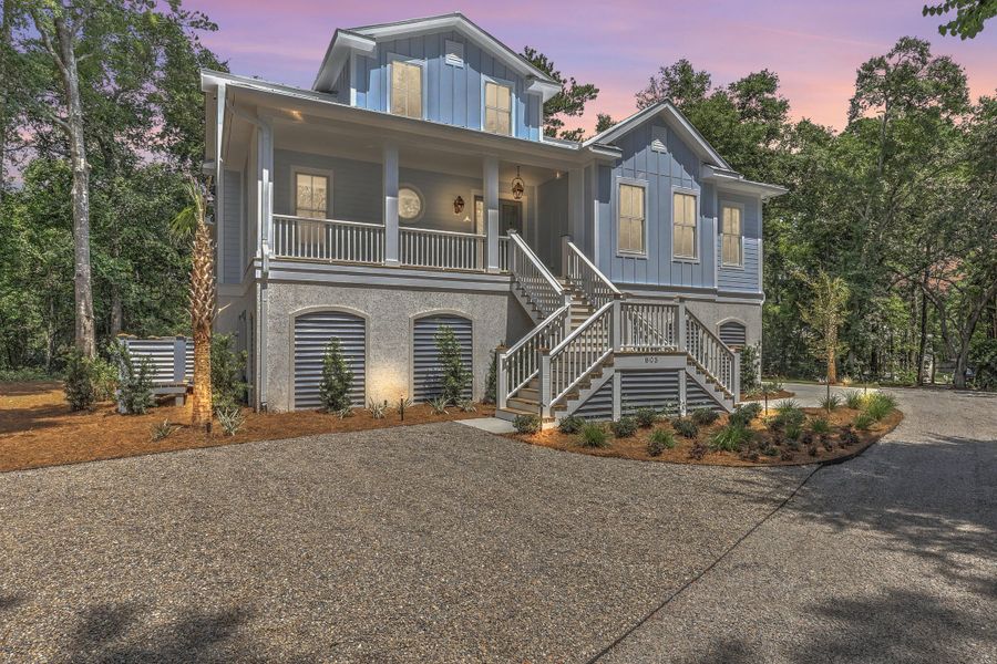 Front exterior of a new home in , Mount Pleasant, SC, highlighting curb appeal (Image 34).