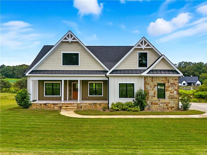 Front exterior of a new home in , Demorest, GA, highlighting curb appeal (Image 25).