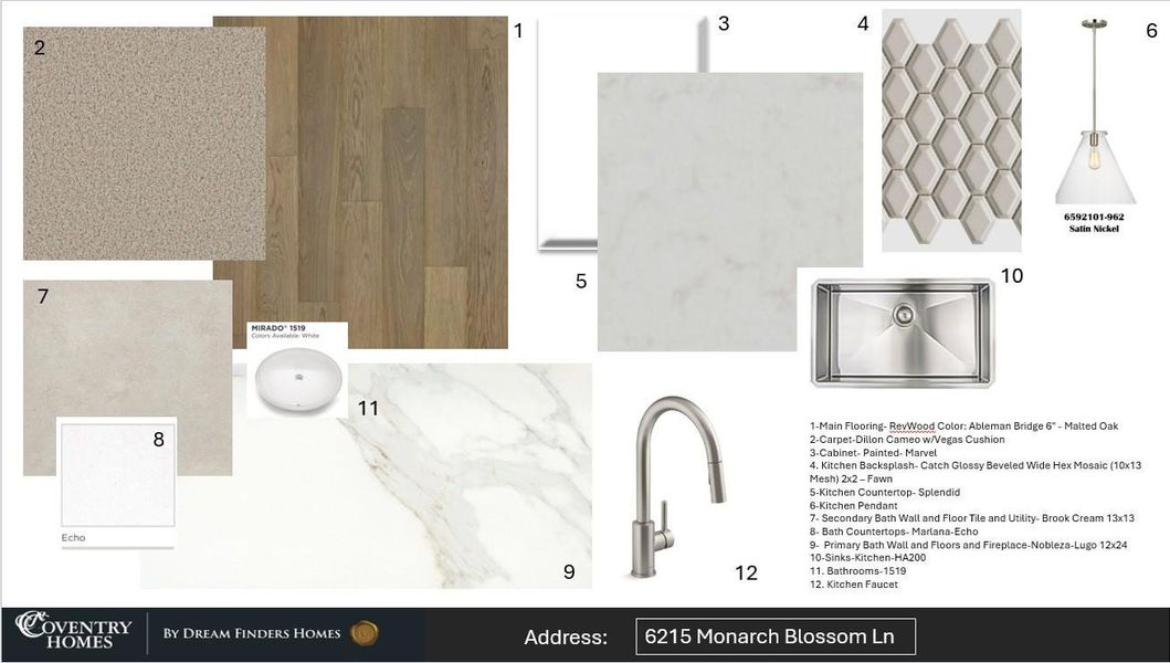 Sample of building materials used in homes in Arabella on the Prairie, Richmond (Image 16).