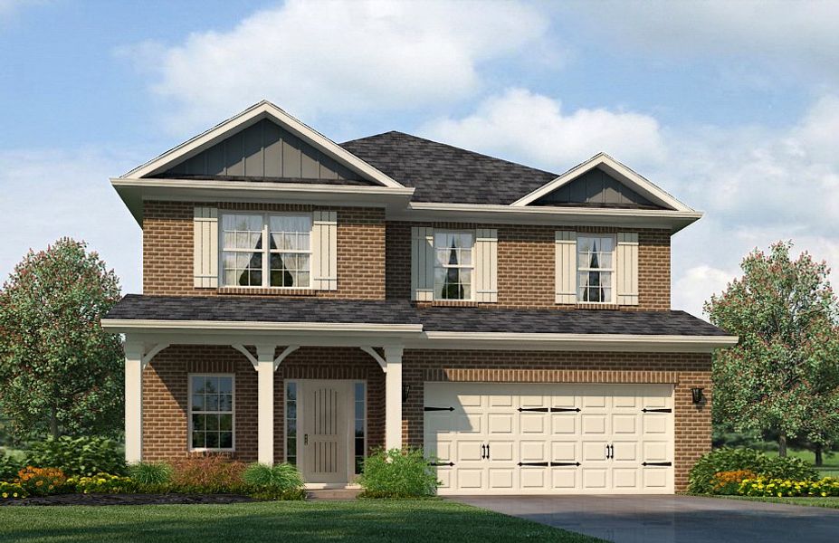 Representative exterior photo of a completed home built from the 3030 by Adams Homes in Parkland Place, Pace, FL (Image 24).