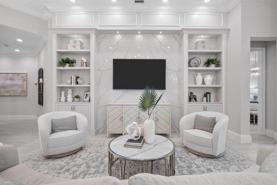 2D floor plan layout for the Seabreeze Grande by GHO Homes in Seaglass, Vero Beach, FL (Image 3).