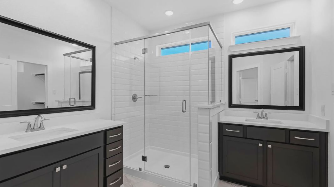 Representative furnished interior of a home built from the Oakdale by Chesmar Homes in Bridgeland Courtyard, Cypress (Image 12).