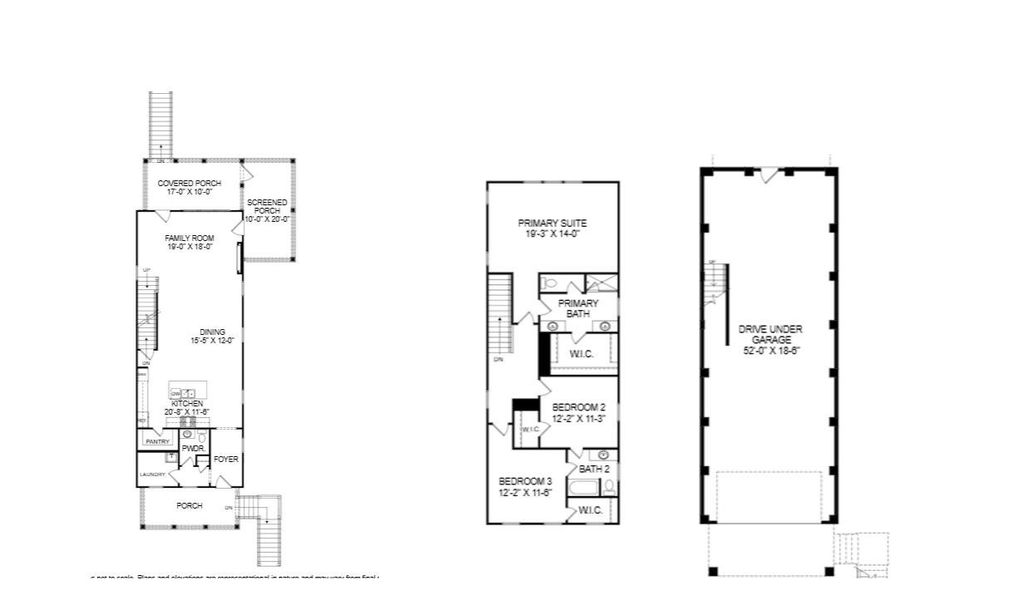 2D floor plan layout of this home in Indigo Grove Single Family Homes, Johns Island, SC (Image 3).