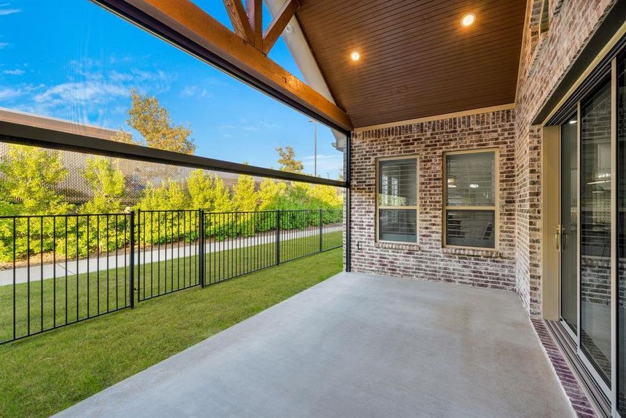 Exterior details and patio area of a home in Ladera Prosper, Prosper (Image 26).