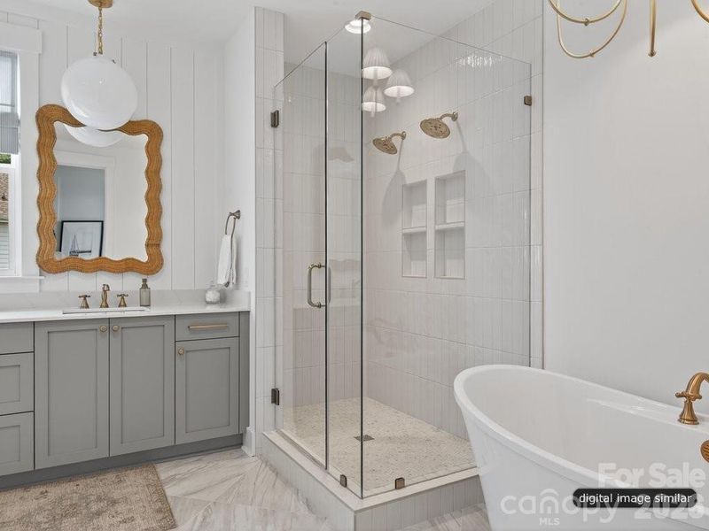 Furnished interior view inside a new home in , Charlotte (Image 5).