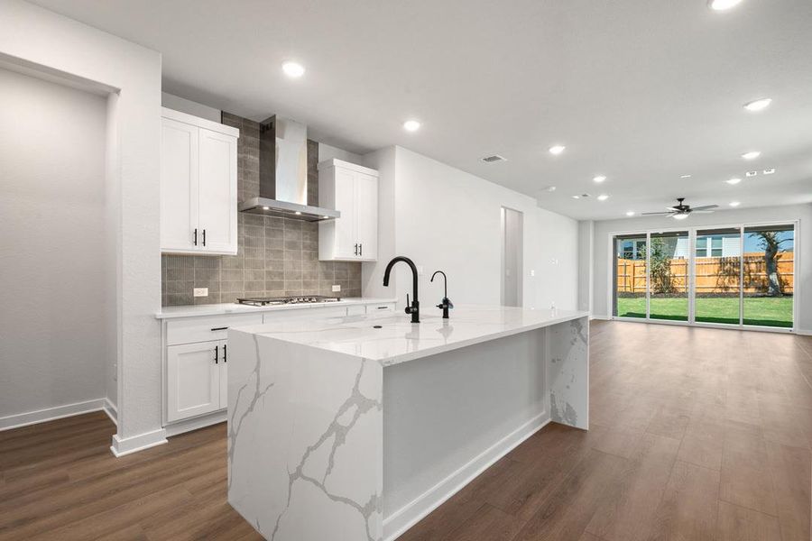 Furnished interior view inside a new home in Terrace Collection at Heritage, Dripping Springs (Image 9). Furnished interior view inside a new home in Terrace Collection at Heritage, Dripping Springs (Image 9).