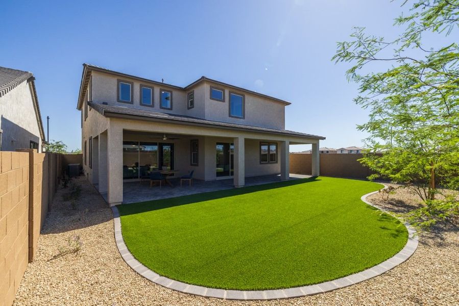 Exterior details and patio area of a home in The Grove at El Cidro, Goodyear (Image 23).