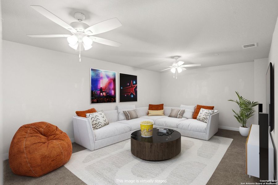 Furnished interior view inside a new home in Canyon View, San Antonio (Image 31). Furnished interior view inside a new home in Canyon View, San Antonio (Image 31).