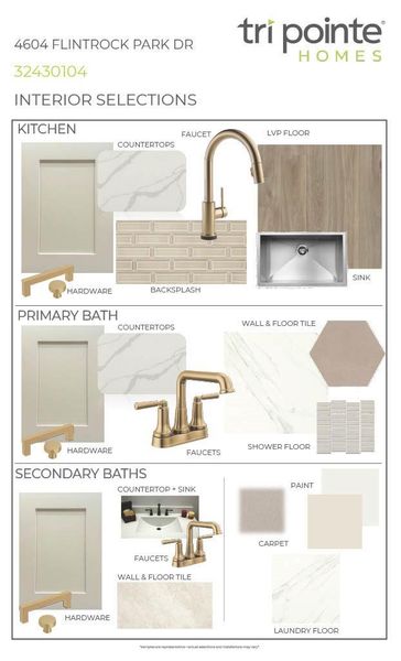 Sample of building materials used in homes in Woodson’s Reserve, Spring (Image 3).