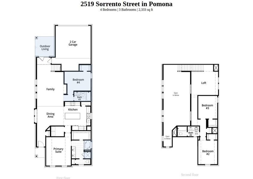 2D floor plan layout of this home in Pomona, Manvel, TX (Image 4).
