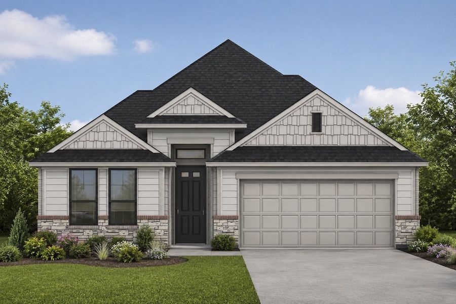 Representative exterior photo of a completed home built from the The Alamo by Lillian Custom Homes in Freeman Farm, Kaufman, TX (Image 1). Representative exterior photo of a completed home built from the The Alamo by Lillian Custom Homes in Freeman Farm, Kaufman, TX (Image 1).