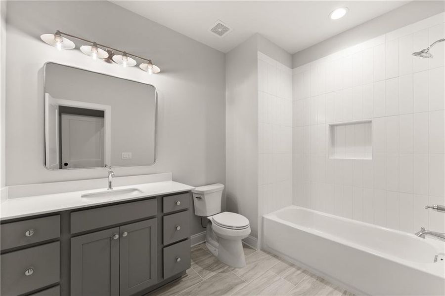 Furnished interior view inside a new home in , Flowery Branch (Image 30).