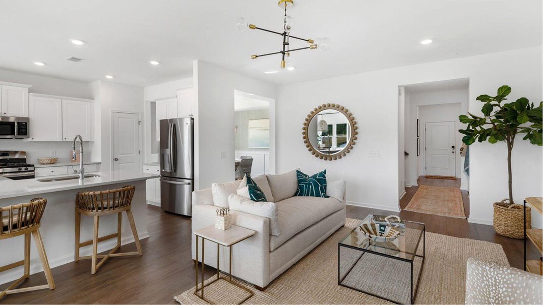 Furnished interior view inside a new home in , Summerville (Image 9). Furnished interior view inside a new home in , Summerville (Image 9).