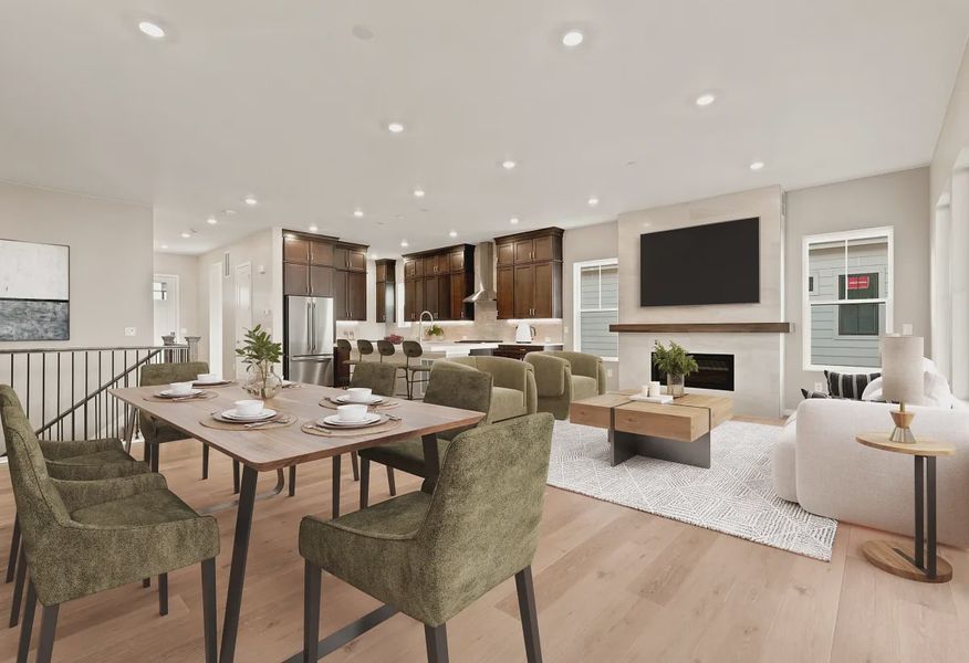 Homesite 68 Dining, Kitchen + Great Room - Virtually Staged - 8 of 16 Homesite 68 Dining, Kitchen + Great Room - Virtually Staged - 8 of 16