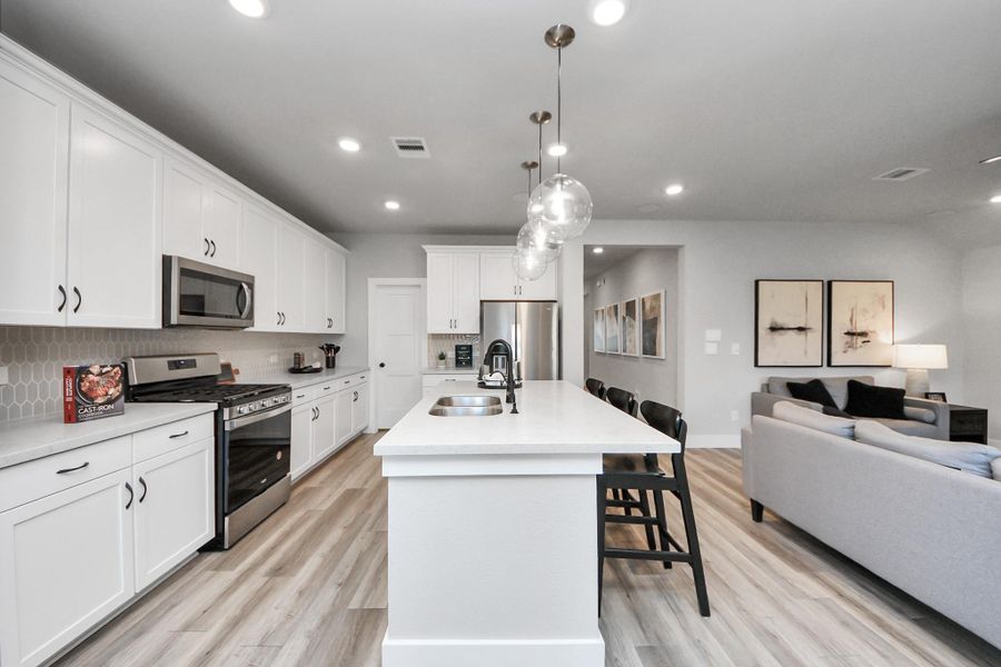 Furnished interior view inside a new home in Sunterra: Landmark Collection, Katy (Image 14).