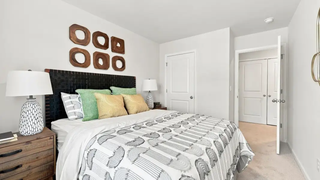 Furnished interior view inside a new home in The Townes at Hunter Hill, Rocky Mount (Image 28). Furnished interior view inside a new home in The Townes at Hunter Hill, Rocky Mount (Image 28).