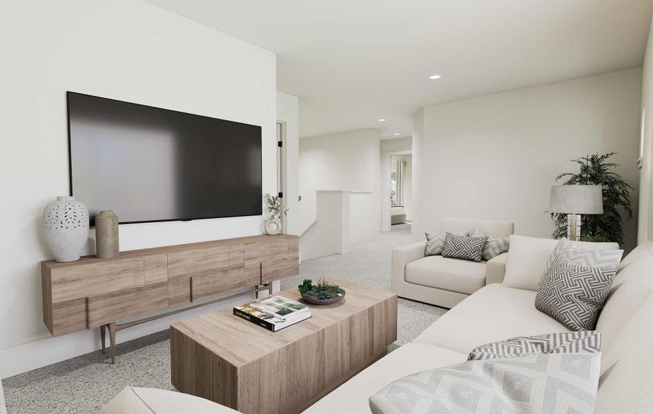 Representative furnished interior of a home built from the The Ayla by David Weekley Homes in The Grand Prairie - Retreat Collection, Hockley (Image 4).