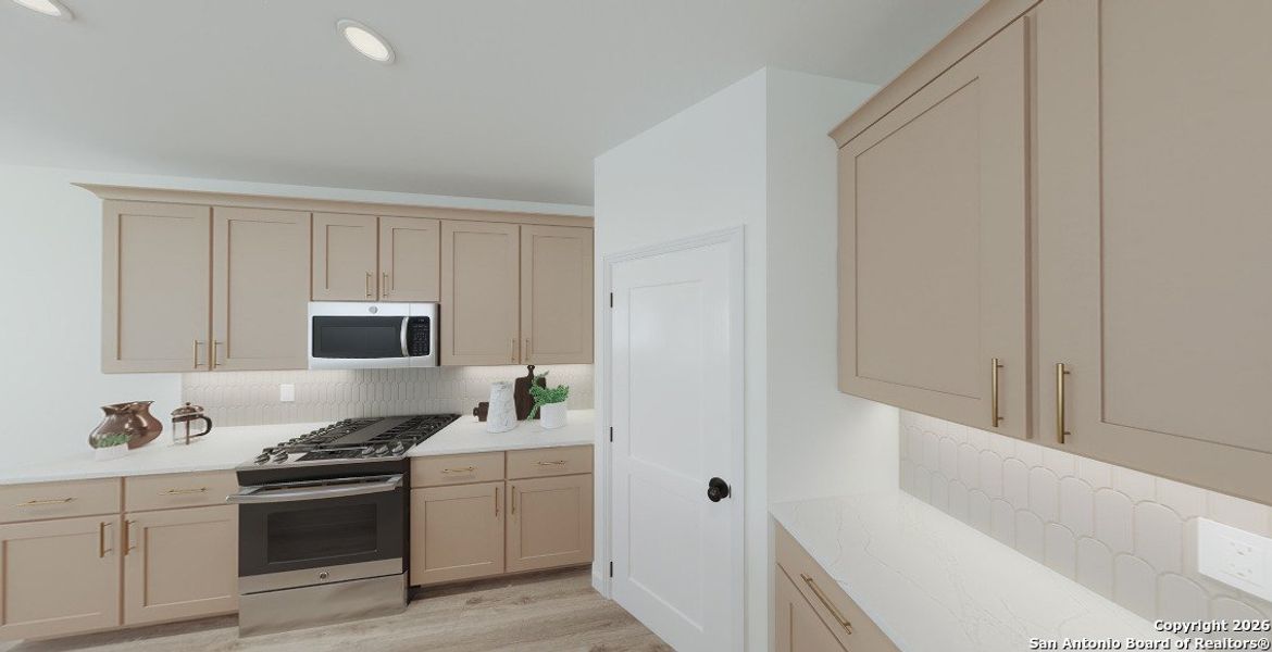 Furnished interior view inside a new home in Enclave at Hennersby Hollow 50's, San Antonio (Image 3). Furnished interior view inside a new home in Enclave at Hennersby Hollow 50's, San Antonio (Image 3).