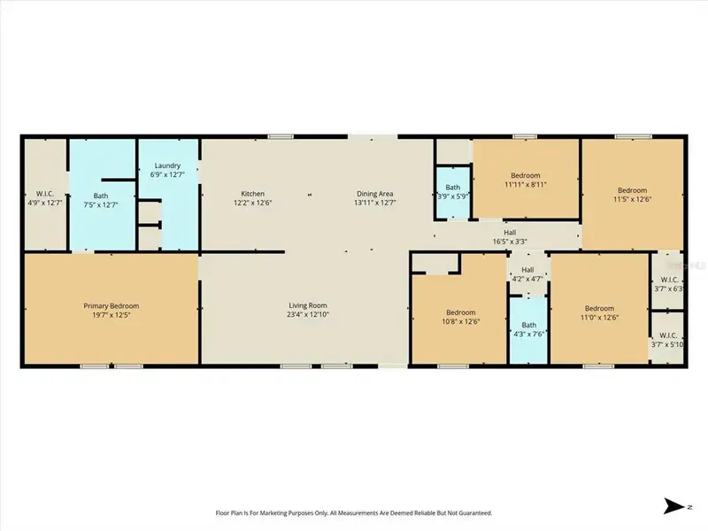 2D floor plan layout of this home in , Bronson, FL (Image 3).