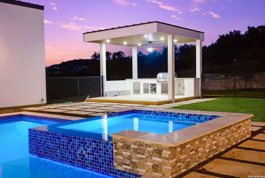 Exterior details and patio area of a home in , San Antonio (Image 49).