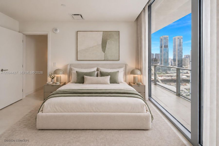 Furnished interior view inside a new home in , Miami (Image 7).