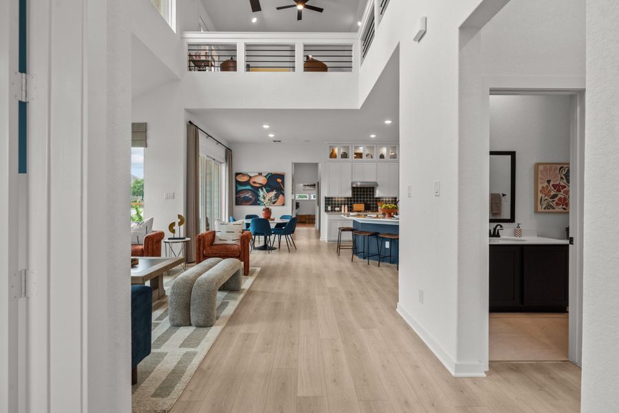 Furnished interior view inside a new home in The Crossvine – Garden Homes, Schertz (Image 3).