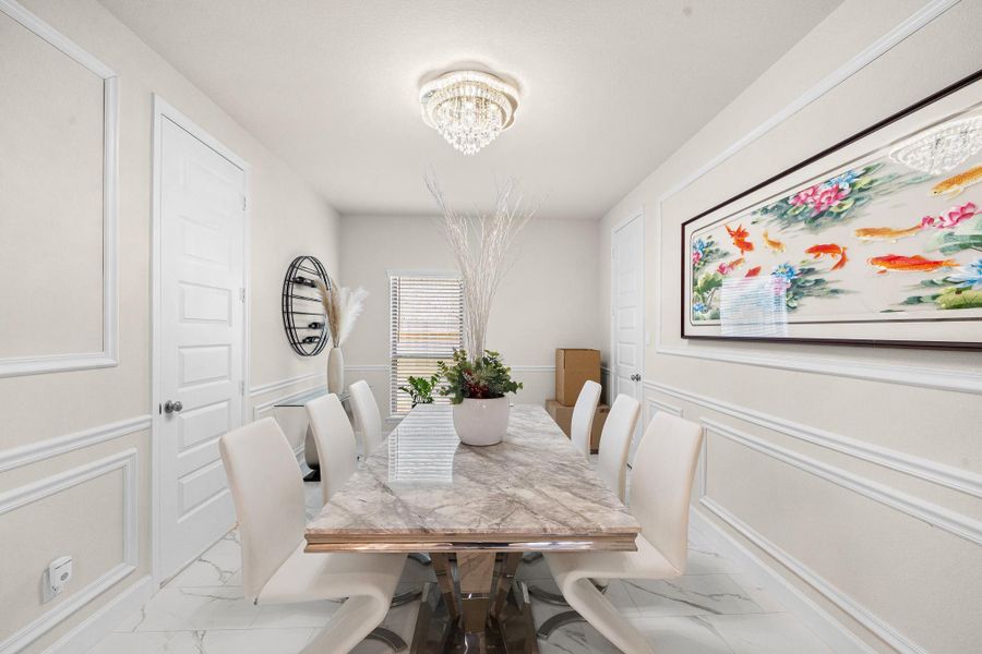 Furnished interior view inside a new home in Marvida, Cypress (Image 10).