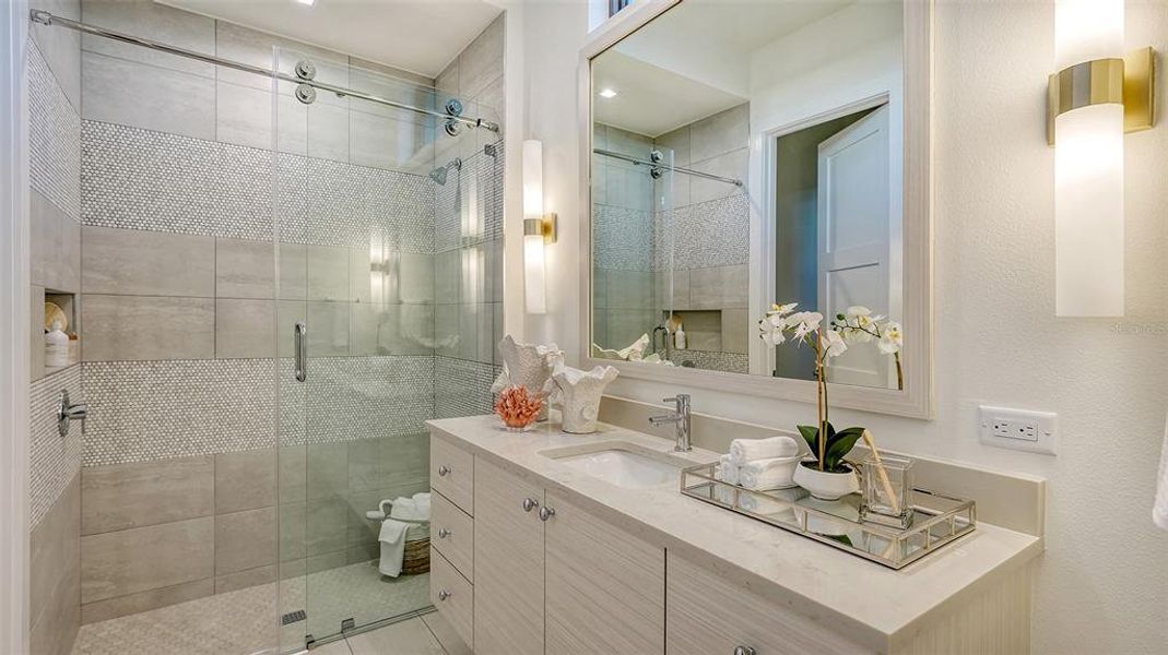 Furnished interior view inside a new home in Wild Blue at Waterside, Sarasota (Image 57).