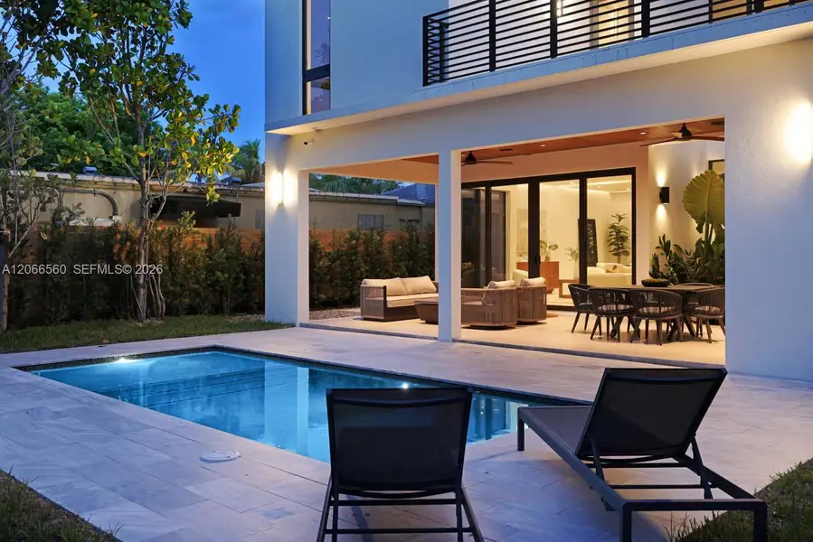 Exterior details and patio area of a home in , Miami (Image 28). Exterior details and patio area of a home in , Miami (Image 28).