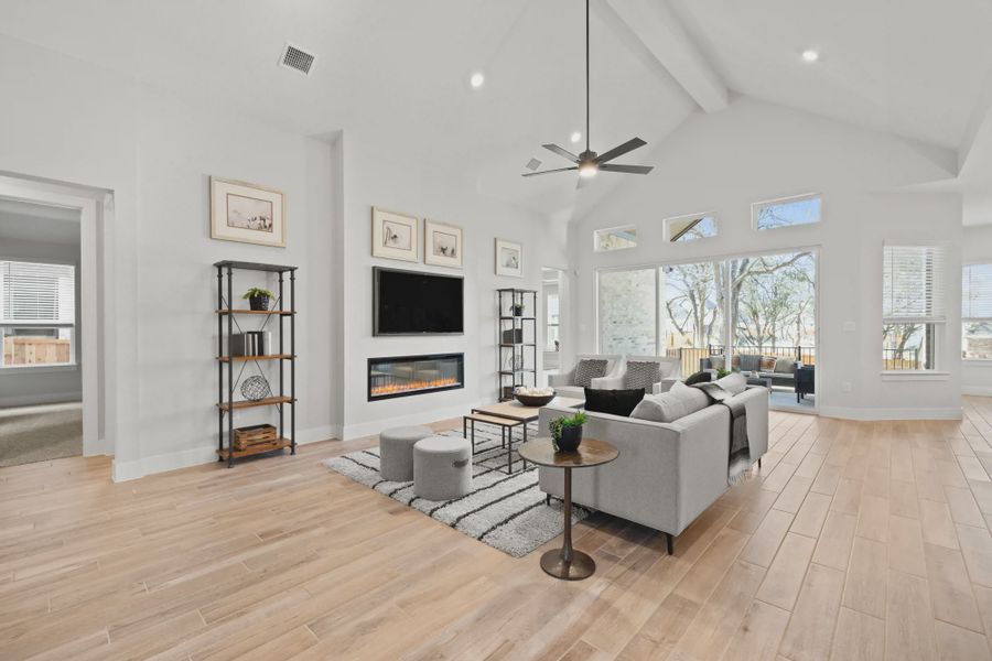 Furnished interior view inside a new home in 6 Creeks, Kyle (Image 8).
