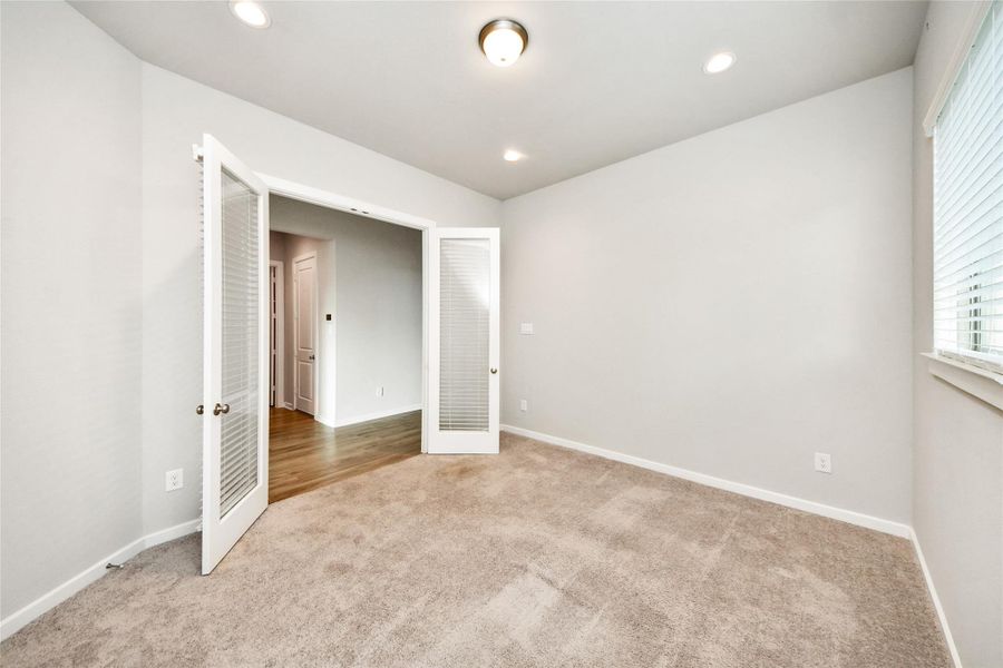 Study Room with soft natural light and neutral tones