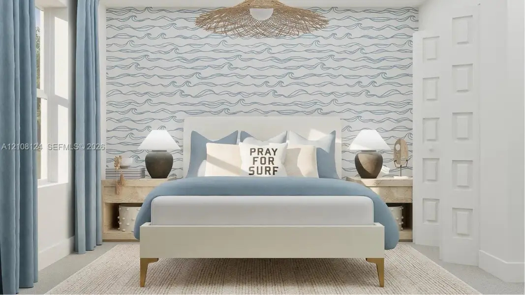Furnished interior view inside a new home in , Miami (Image 11).