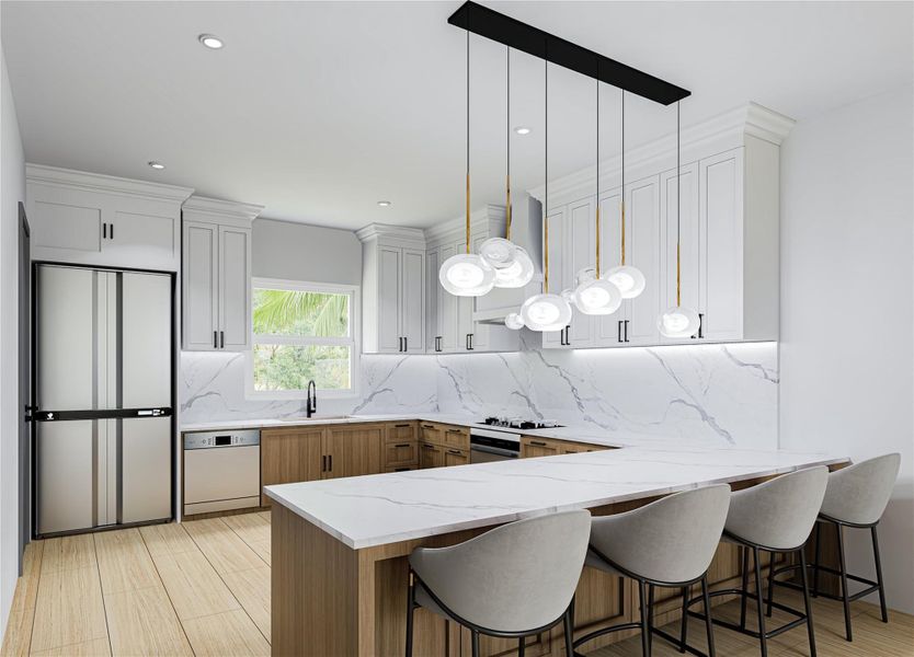 Furnished interior view inside a new home in , Houston (Image 6).