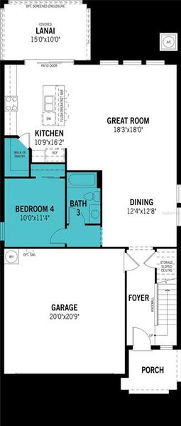 2D floor plan layout of this home in Crosswind Ranch, Parrish, FL (Image 6). 2D floor plan layout of this home in Crosswind Ranch, Parrish, FL (Image 6).