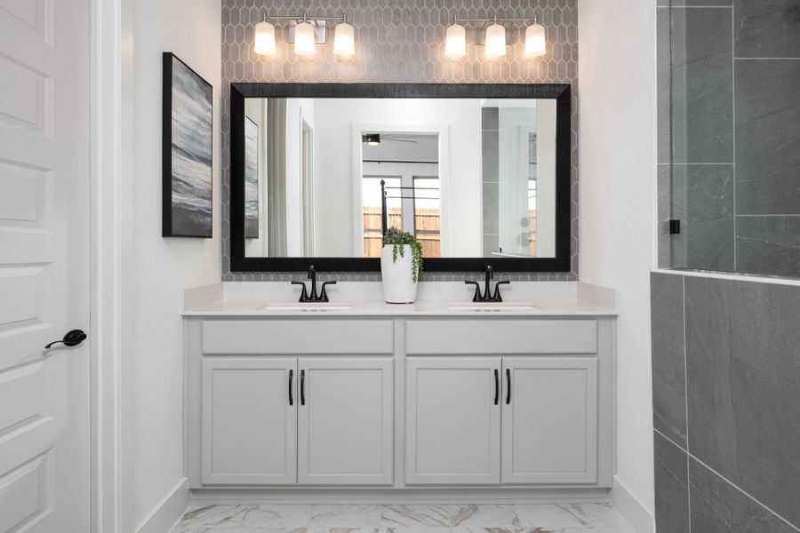Furnished interior view inside a new home in View at the Reserve, Mansfield (Image 10).